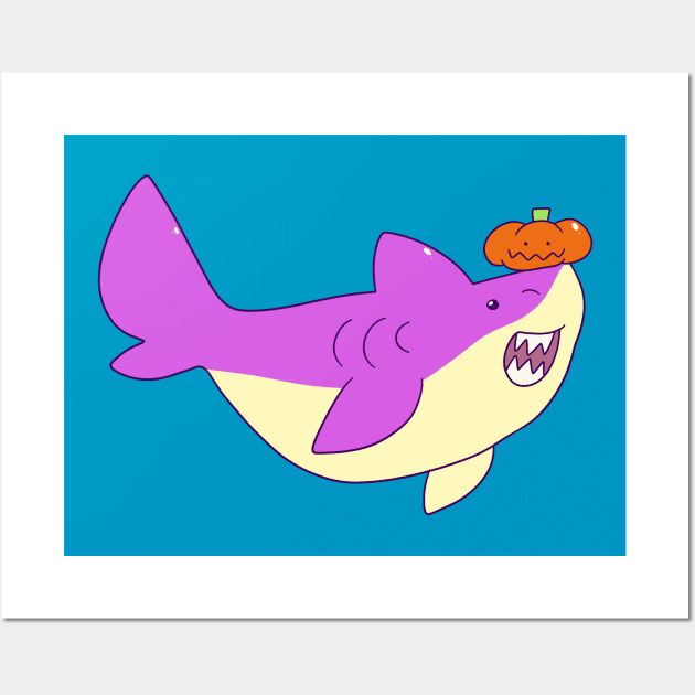 Pumpkin Shark Wall Art by saradaboru